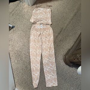 Snake Print Two-Piece Set